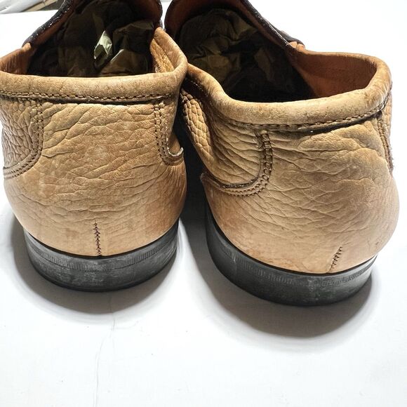 Santoni Ascott British Tan Men’s Leather Penny Loafers Size 11 main image 5